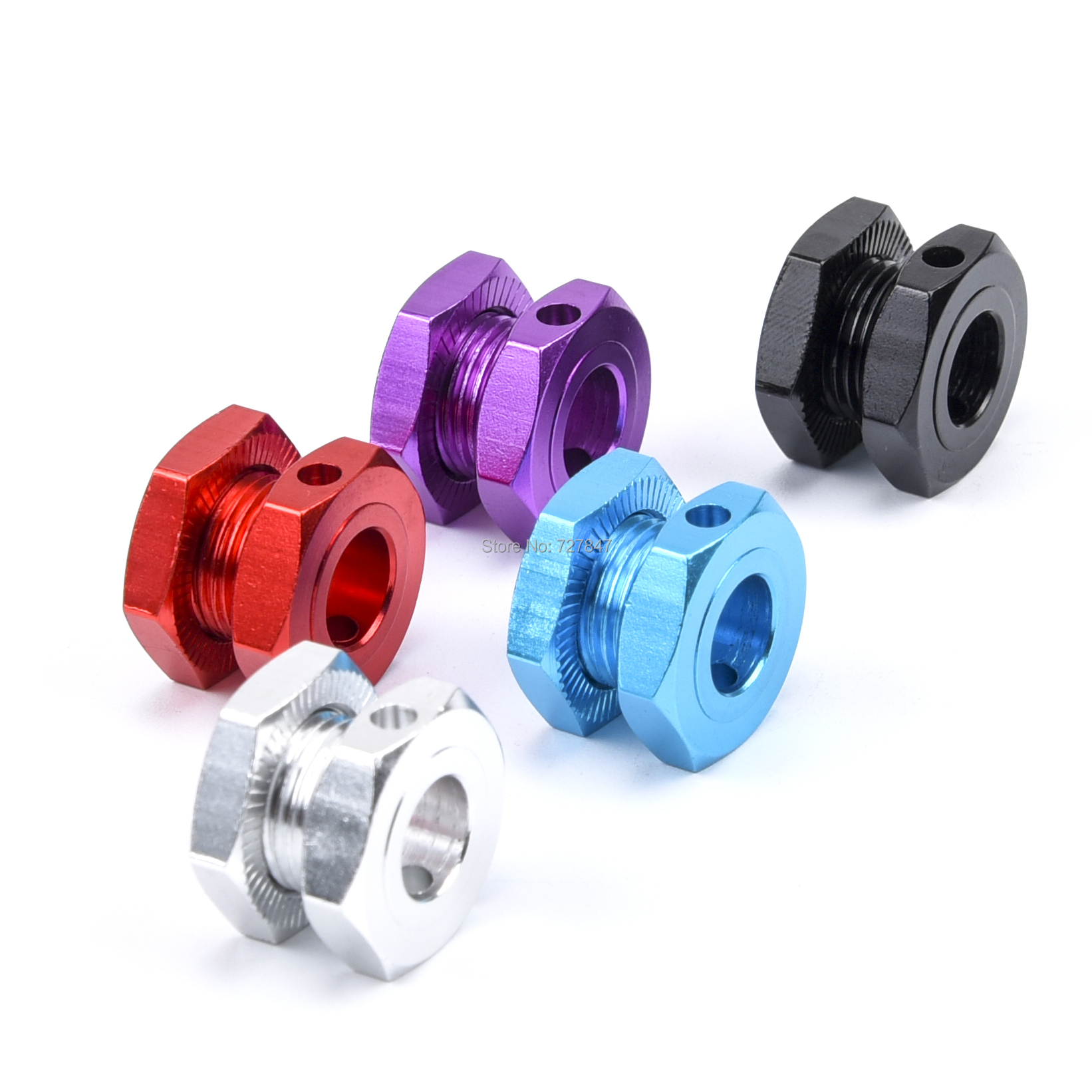 4 sztuk/partia RC koła klątwa kierowca 17MM koła ze stopu aluminium klątwa łącznik części zamiennych zestaw dla HSP 1/8 RC Gąsienica...