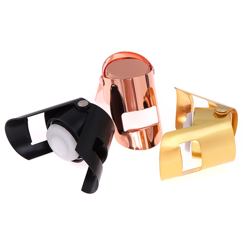 1PC Stainless Steel Bottle Cap Champagne Red Wine Silica Gel Preservation Cap Wine Stopper Kitchen Bar Tool