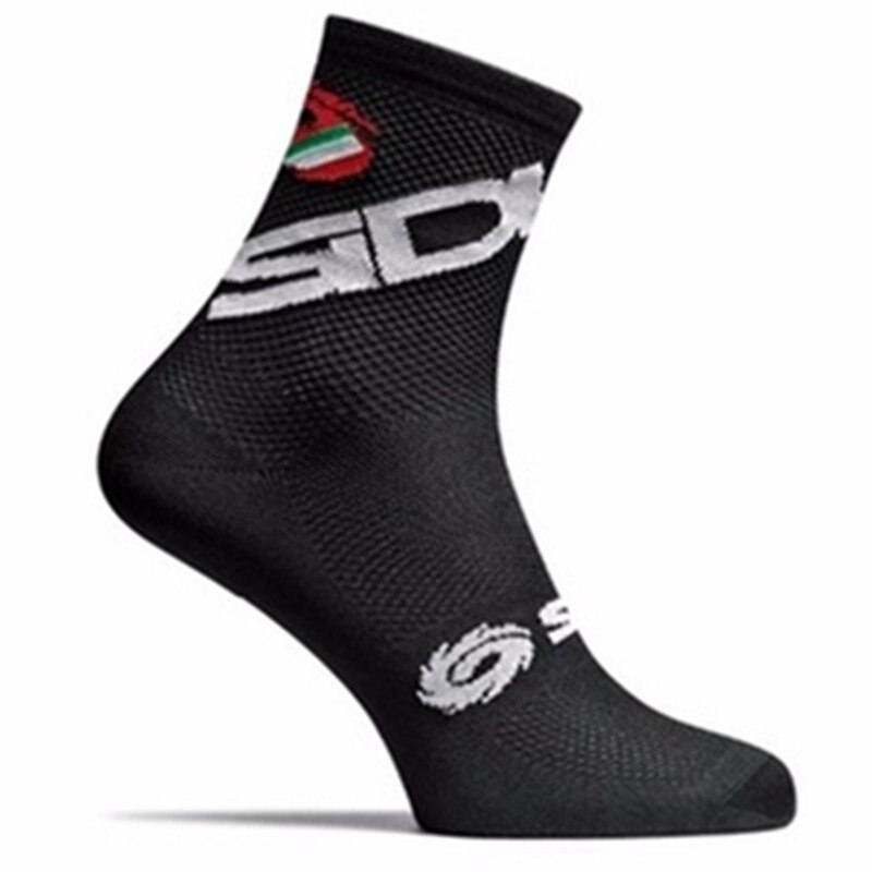 Men Women Coolmax Cycling Socks Breathable Basketball Running Football Socks SC16: Black