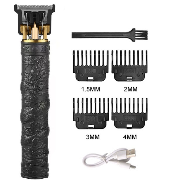 Electric Hair Cutting Machine Vintage T9 Clipper Hair Rechargeable Man Shaver Trimmer For Men's Barber: green