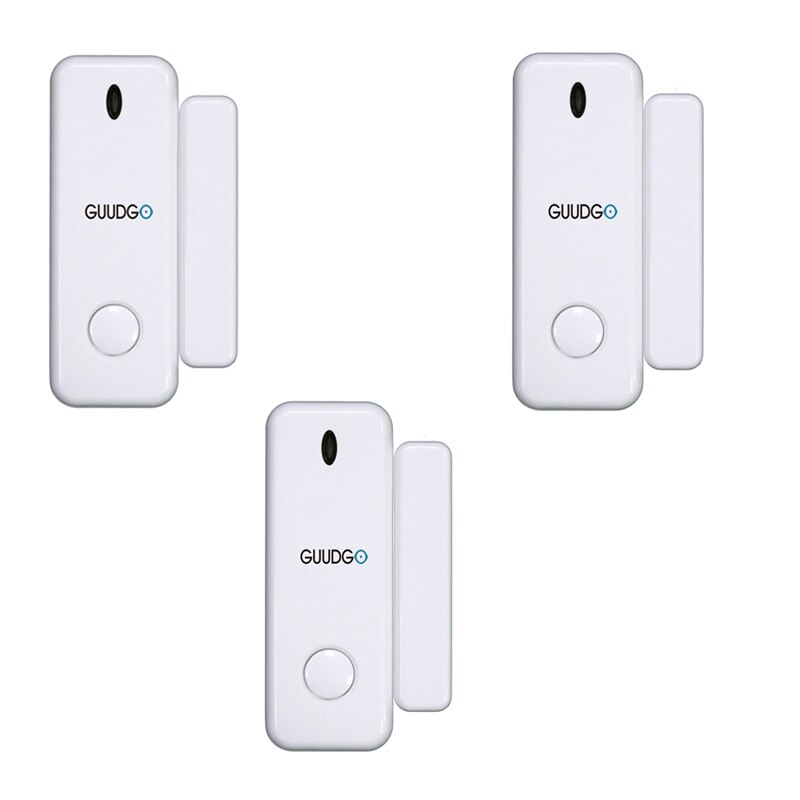 GUUDGO Wireless Door Window Sensor Detector 433MHz Open / Closed Smart Mini Door Sensor for Smart Home Security Alarm System: 3pcs