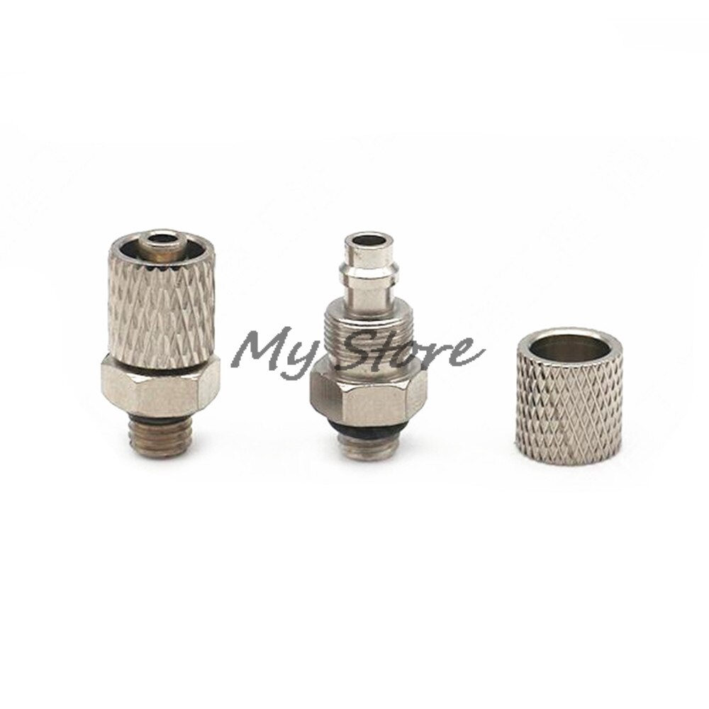 precision Fast twist joint Fittings 4mm 6mm Pneumatic Tube to M5 Male Thread Hose Mini Barb Fittings