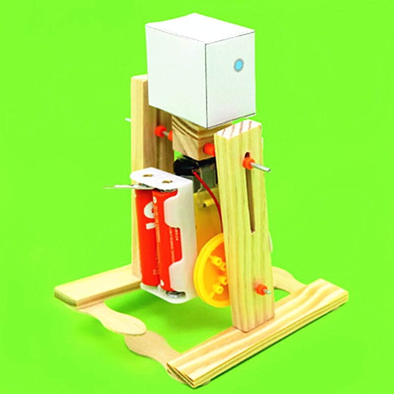 DIY holz elektrische wissenschaft gehen roboter spielzeug modell Bausatz physikalische wissenschaft Experiment Bausatz kreative roboter pädagogisches spielzeug