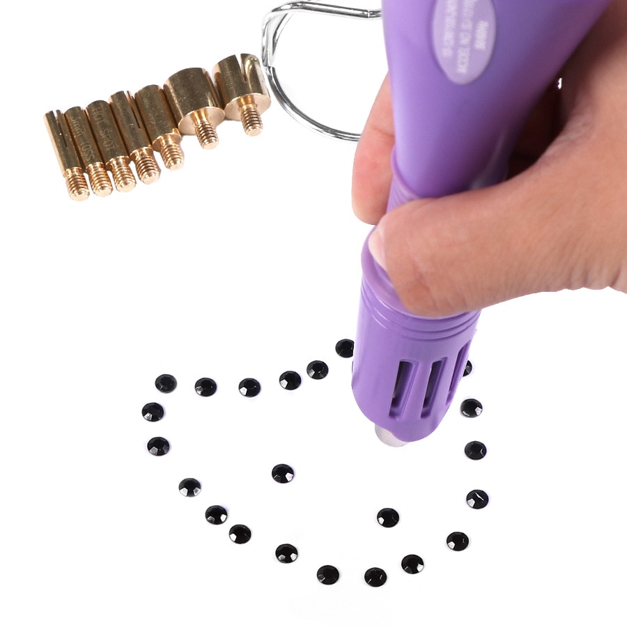 100-220V Drilling Machine Pen Point Figure Guns DIY Clothes Stick Diamond Drill Tools Set Crystal Hand Sewing Kit