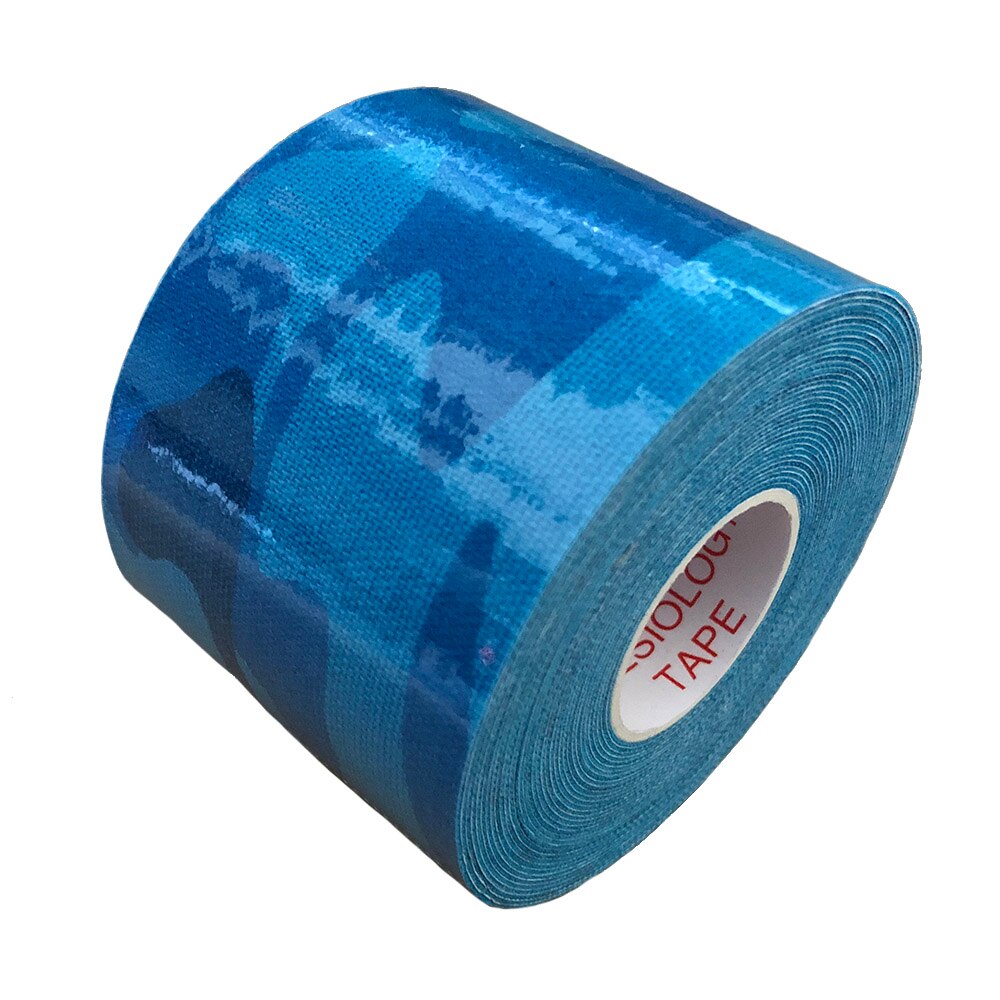 10 rollen Elastischen Sport Band Kinesiologie Band Klebstoff Bandage Knie Ellenbogen Muscle Protector 15 Farben: Blue camouflage