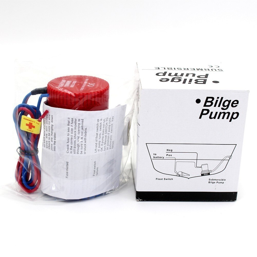 350 gph  dc 12v/24v lænsevandspumpe til båd/kajak, engelsk manual, elektrisk nedsænket booster pumpe ,350 gph bomba ,12 24 v volt