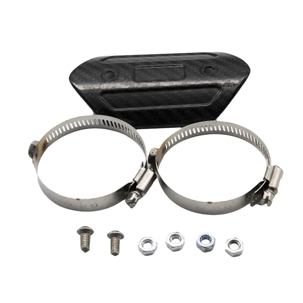 Motorcycle Exhaust Muffler Pipe Strengthen Heat Shield Cover Carbon Fiber