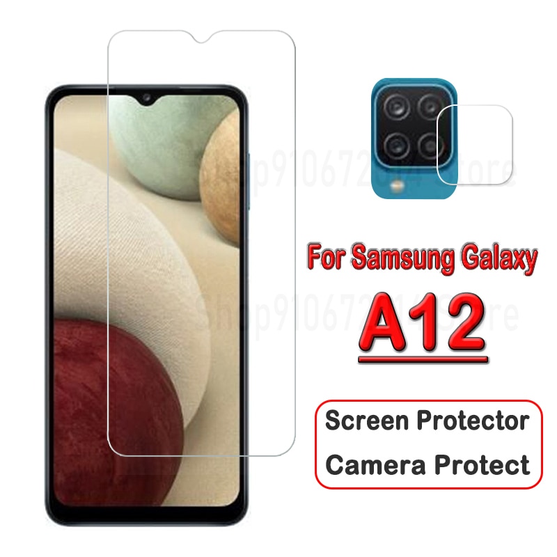 Gehärtetem Glas Für Samsung Galaxy A12 Telefon Screen Protector Kamera Objektiv Schützen Film auf Für Samsug A-12 EINE 12 Schutzhülle glas