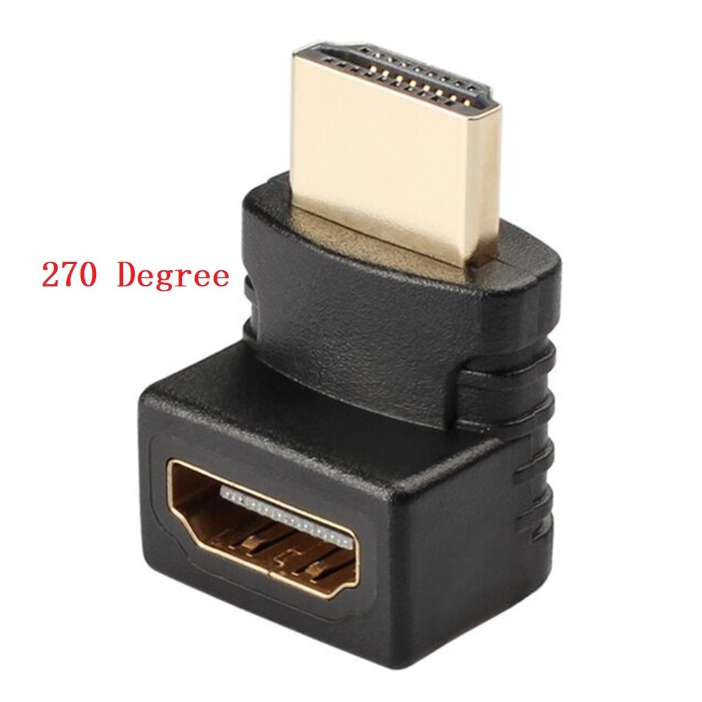 HDMI Cable Adapter Converter 90 270 Degree Right Angle Male to Female Extender for 1080P HDTV PC PS3 Monitor Splitter Projector