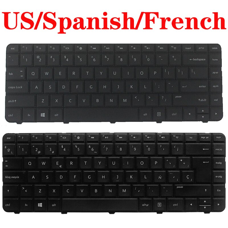 Teclado de portátil para HP Pavilion 430, 431, 435, 436, 450, 455, 630, 631, 635, 636, 650, 655, 240, 245, 246, G1, G1,