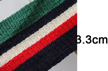 1Yard Katoen Breien Streep Webbing Sport Broek Doek Strech Band Stretching Kant Linten Diy Kleding Accessoires: D    3.3cm