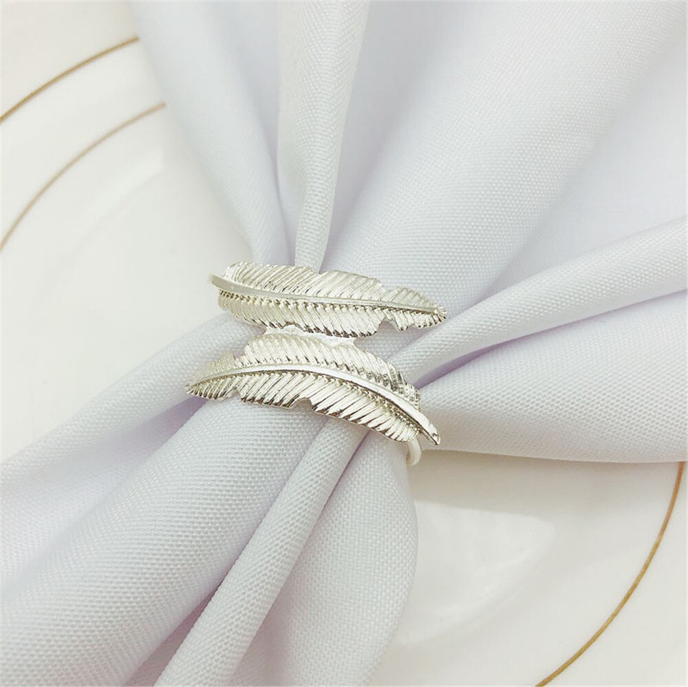 6/Stck Serviette Ring Gold und silber kreative stil besteck Serviette schnalle Hotel liefert geschirr