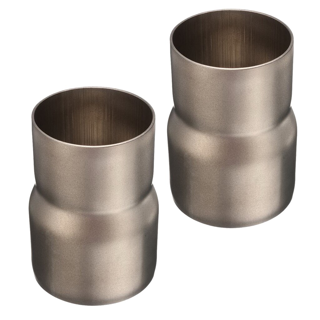 2x universal 2 tum od  to 2.5 tum  id 51mm to 60mm avgasrör adapter anslutning reducersats rostfritt stål