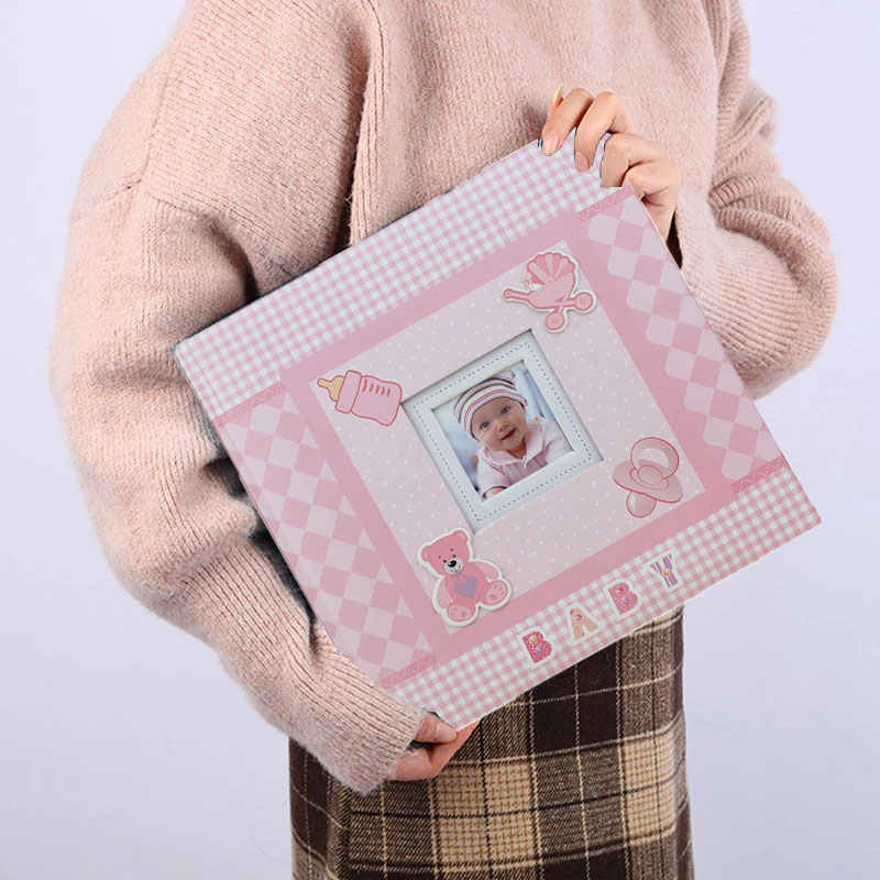 Baby tillväxt minnesalbum dagis examen vykort förvaring födelsedag 6- tum fotoalbum 200 ark