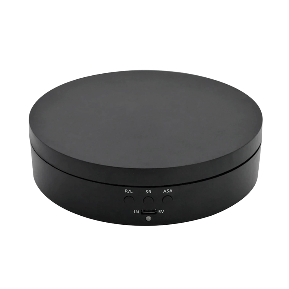 Speed Adjustable Rotating Display Stand 360 Degree Revolving Collectibles Photography Multifunction Motorized Turntable 3D Model: Black B