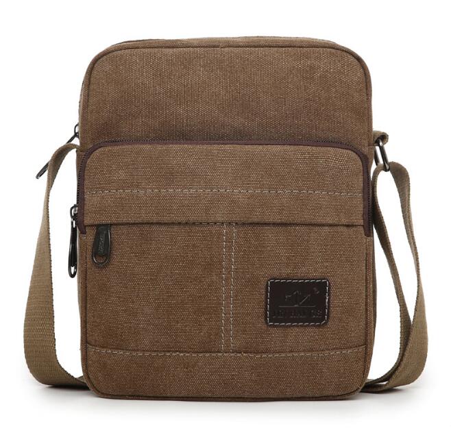 Bolso de mensajero multifuncional para hombre, maletín de lona,