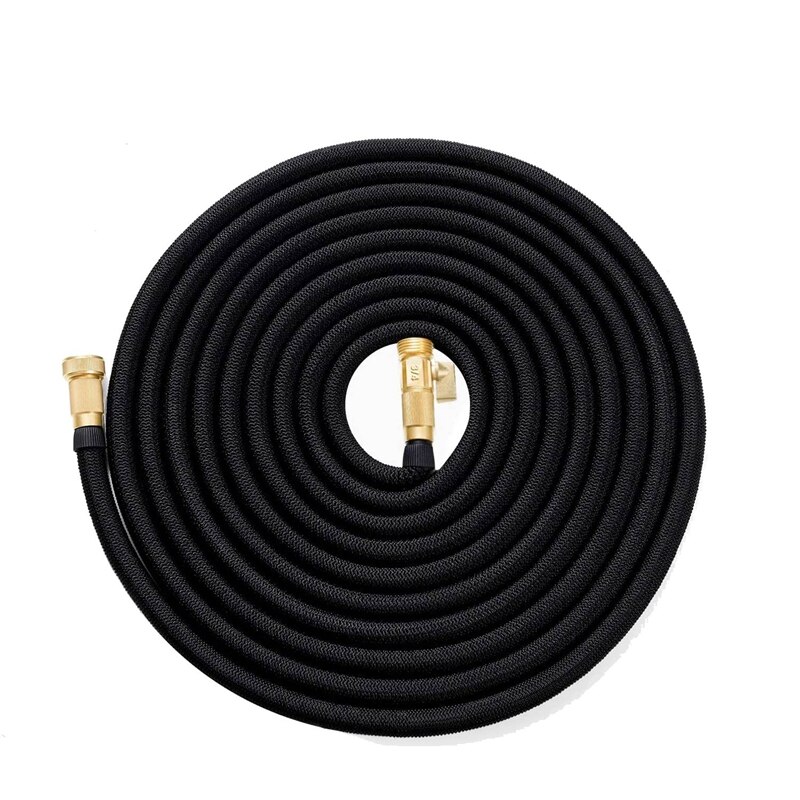 Tuinslang 100FT, Flexibele Lichtgewicht Uitbreidbaar Slang Uitbreiden Duurzaam Water Slang Met 3/4 Inch Massief Messing Fittingen