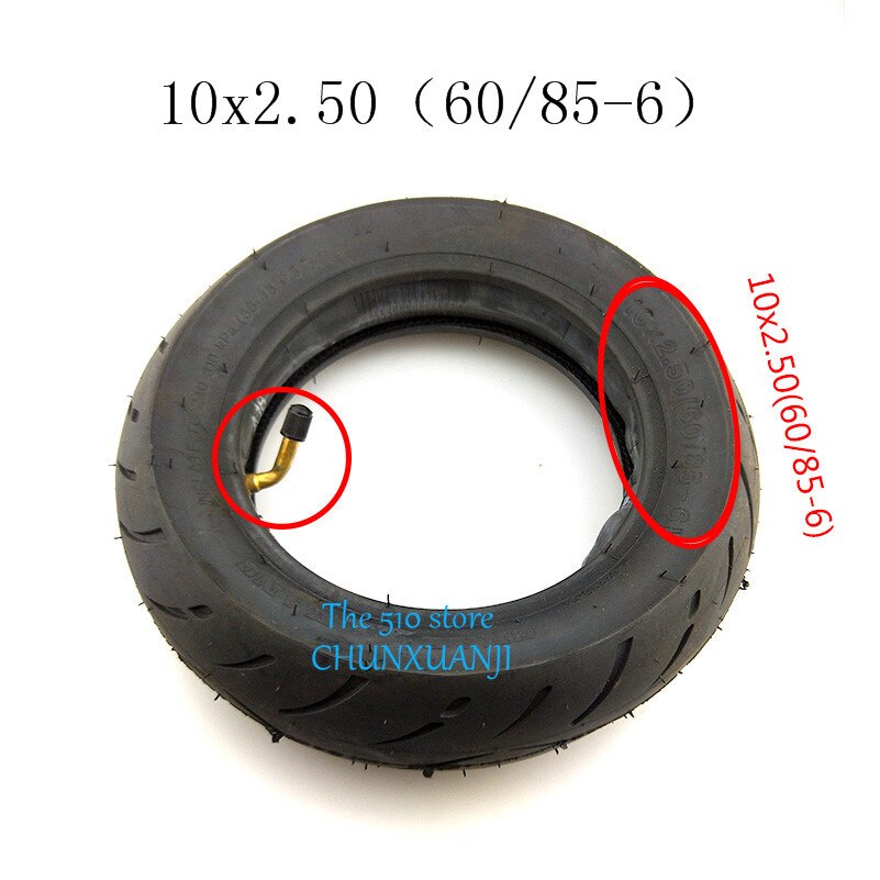 Nyhetssett utvidelse fortykning og slitesterk dekk 10 x 2.5 tube dekk 10*2.50 10 tommers dekk tube inner tube hjul for elektrisk sparkesykkel
