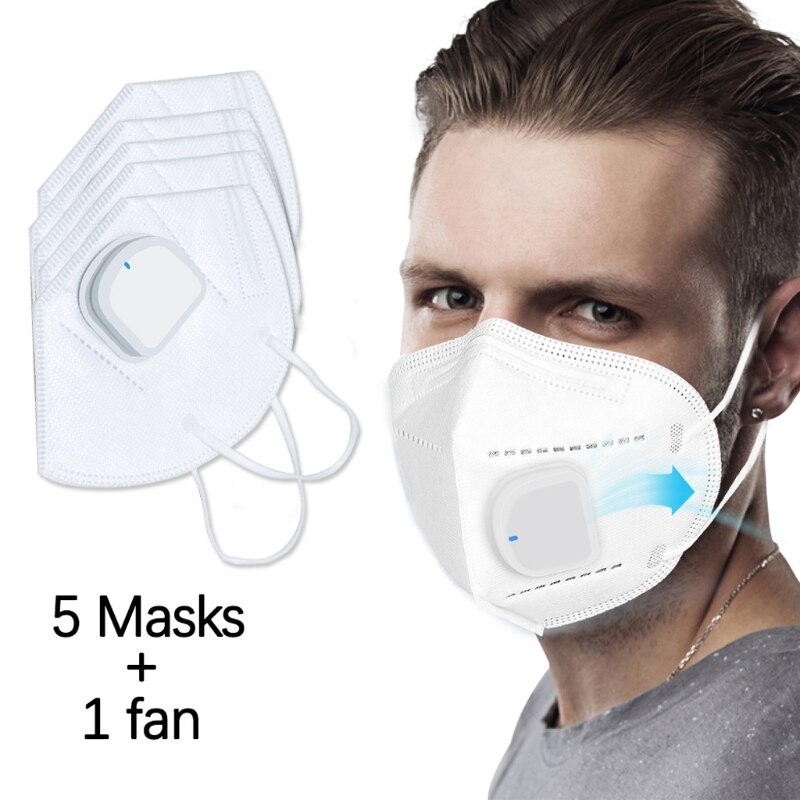 Smart Electric with Fan Lightweight Breathable Air Face Protector Anti Dust