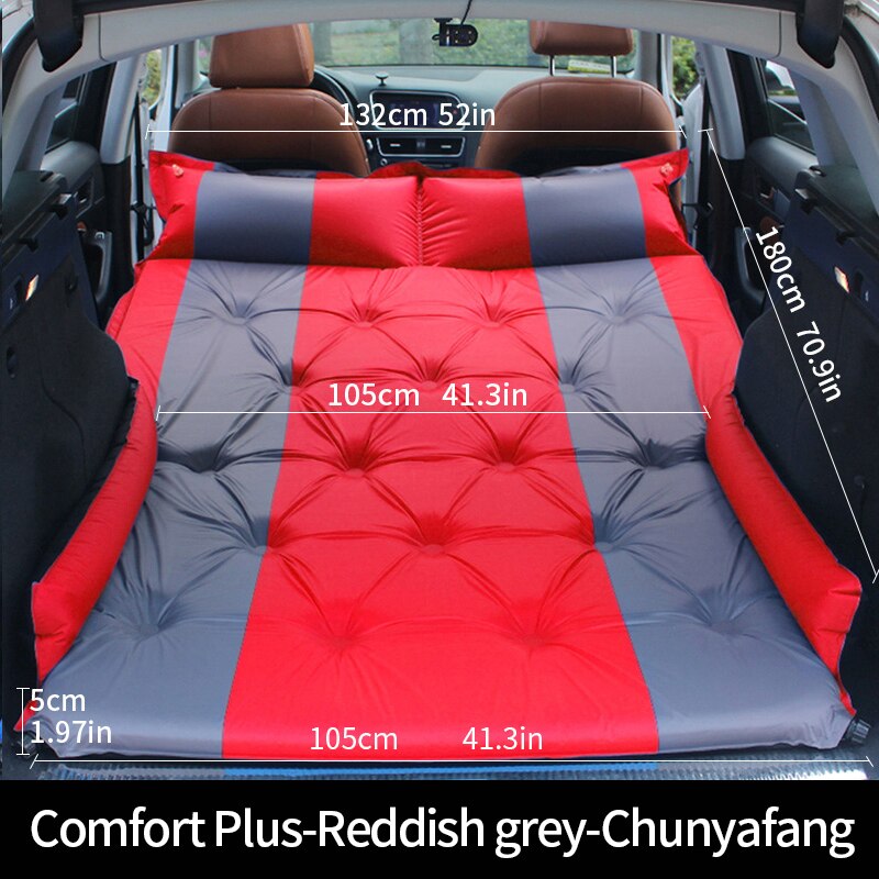 Automatische Opblaasbare Auto Matras Suv 2 Personen Outdoor Camping Dikke 5Cm Slaapmatje Camping Mat Matras Opblaasbare Bed: Double-Red