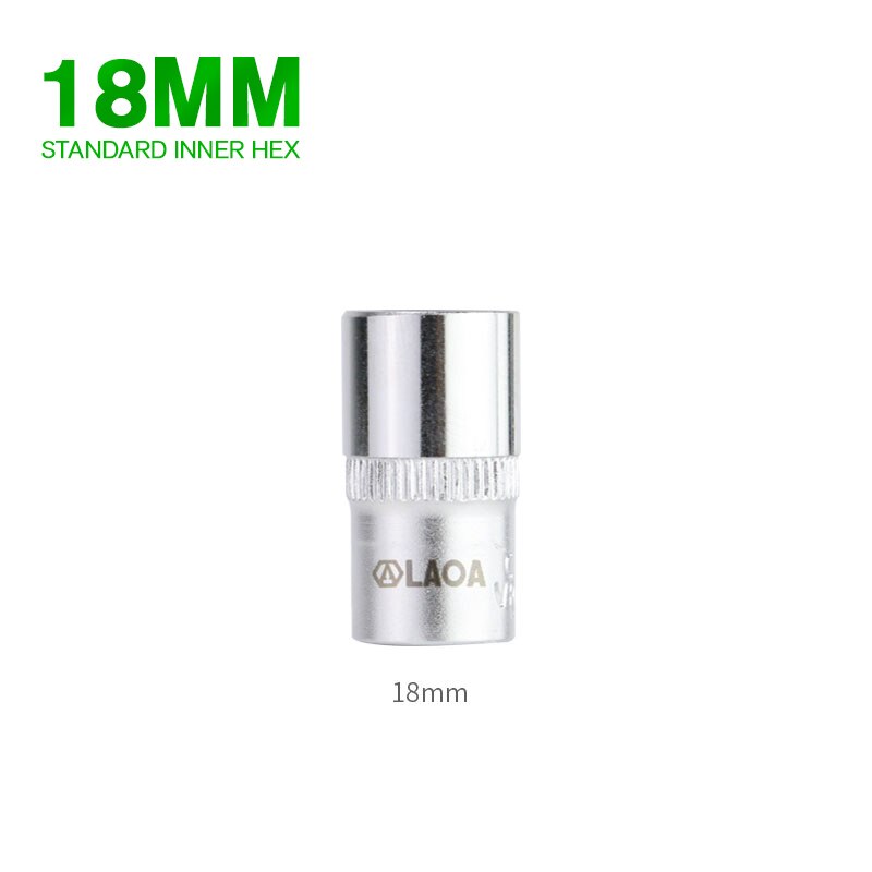 LAOA Metric 3/8 Hexagon Wrench Socket Set Socket Head Long and Short Socket Spanner Accessories 9-19mm: Hexagon 18mm