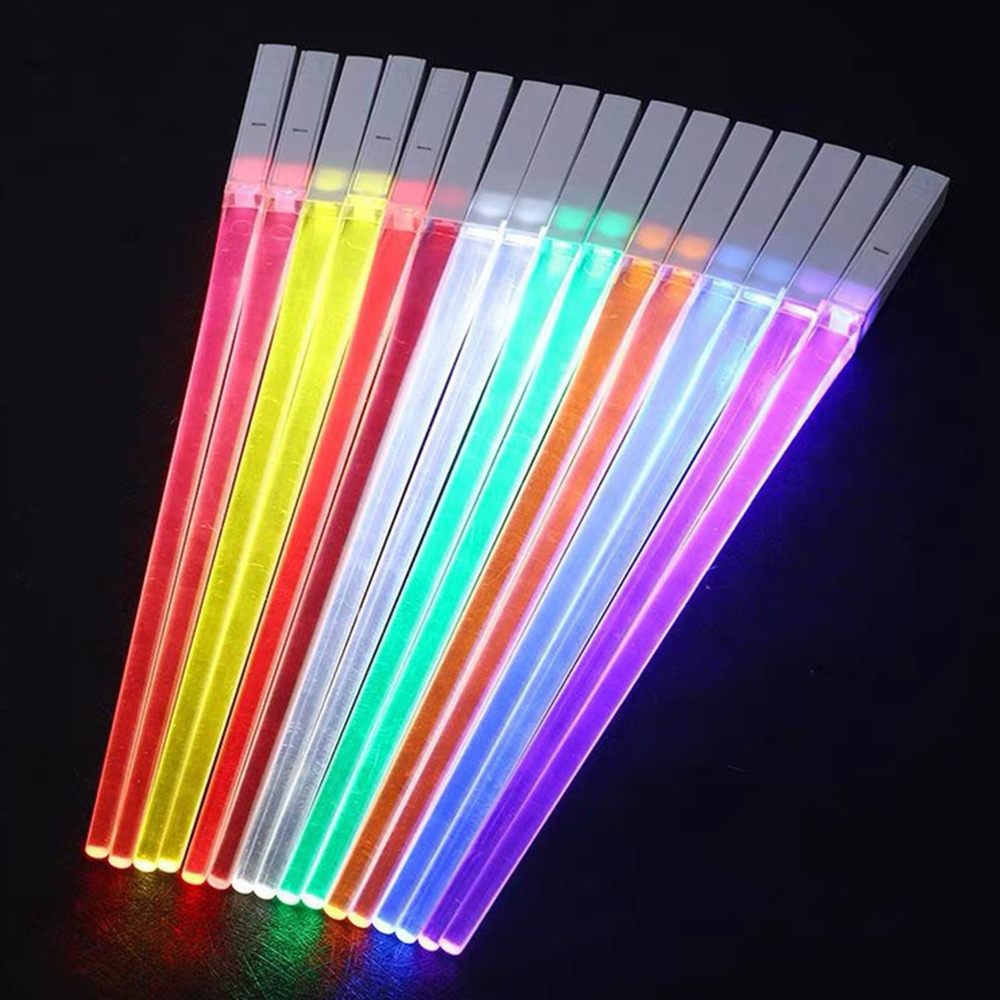 1Pair LED Lightsaber Luminous Chopsticks Detachable Washable Reusable BPA Free Tableware For Kitchen Dinner StarWar Theme Party
