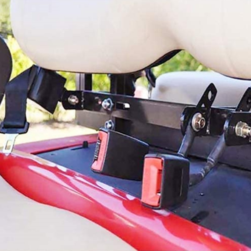 JayCreer 1Set Universal Retractable Golf Cart Seat Belt Kit For EZGO, Yamaha, Club Car, Go Kart, UTV, Buggies And Bus