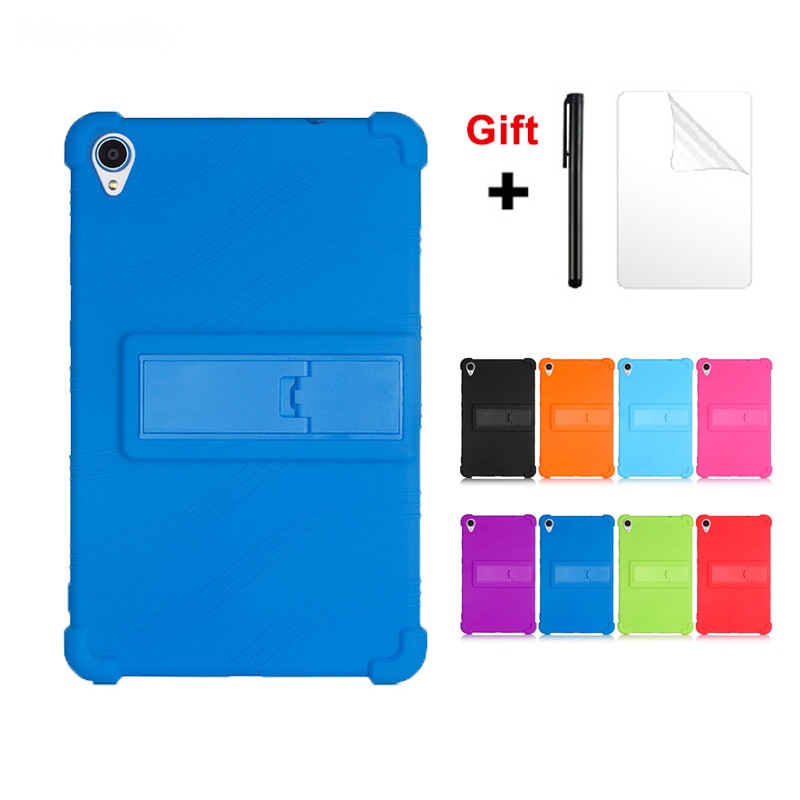 Coque en Silicone souple pour Lenovo Tab M8 FHD, avec film et stylo