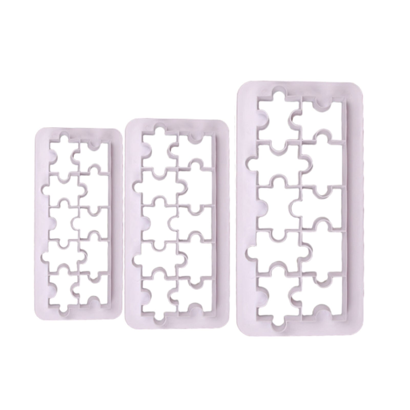 3 Pcs Cookie Cutter Set - Square Cake Fudge Cutter - Geometric Pattern DIY Baking Tools: F