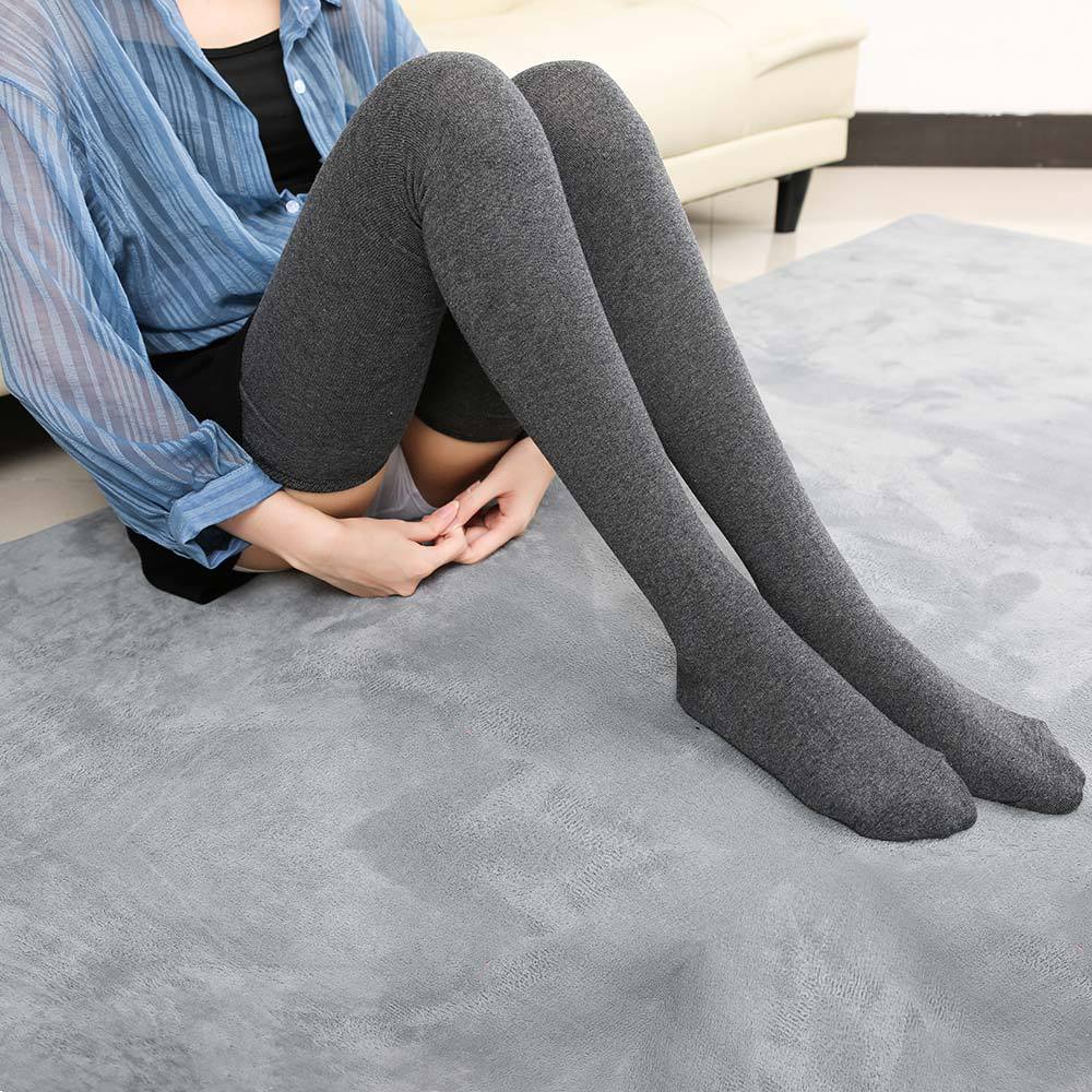 Medias altas por encima de la rodilla de algodón para mujer, 1 par, medias altas de 80cm, calcetines Antumn calentadores de invierno, calcetines para botas de mujer
