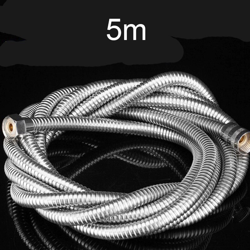 Shower Hose Pipes Fittings Bathroom Accessories Shower holder 1.5/2/3/4/5m Stainless Steel Water Pipe For Bath Shower Head: 5m Shower Hose
