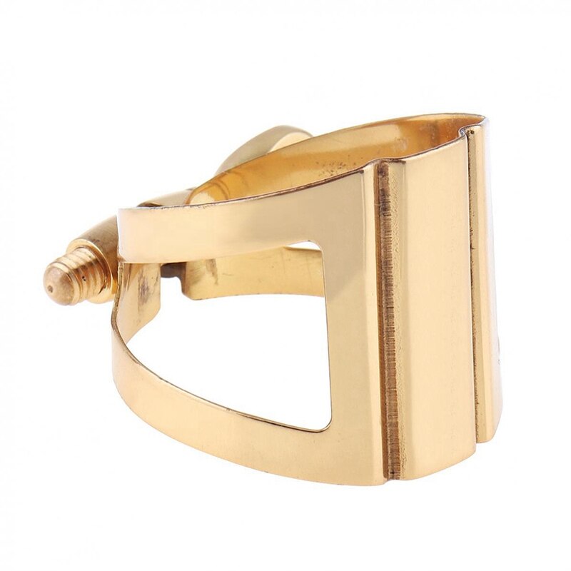 2 Pcs Saxophone Mouthpiece Ligature - Gold Plated Closure for Bb Tenor Soprano Reeds