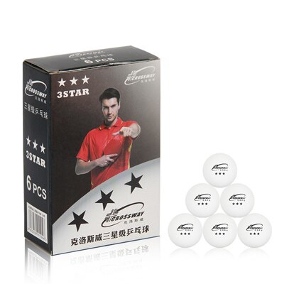 6 teile/paket 3-Stern 40mm 2,7g Tischtennis Bälle Klingeln pong Ball Weiß Orange Tischtennis Ball Amateur erweiterte Ausbildung Ball: Weiß