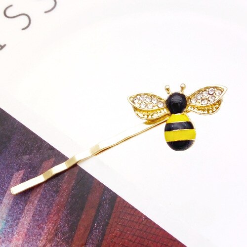 1pcs Little Bee Hair Pins Kid Girl Butterfly Clips Woman Girl's Styling Tools Section Claw Clamps Pro Accessories Baby: b