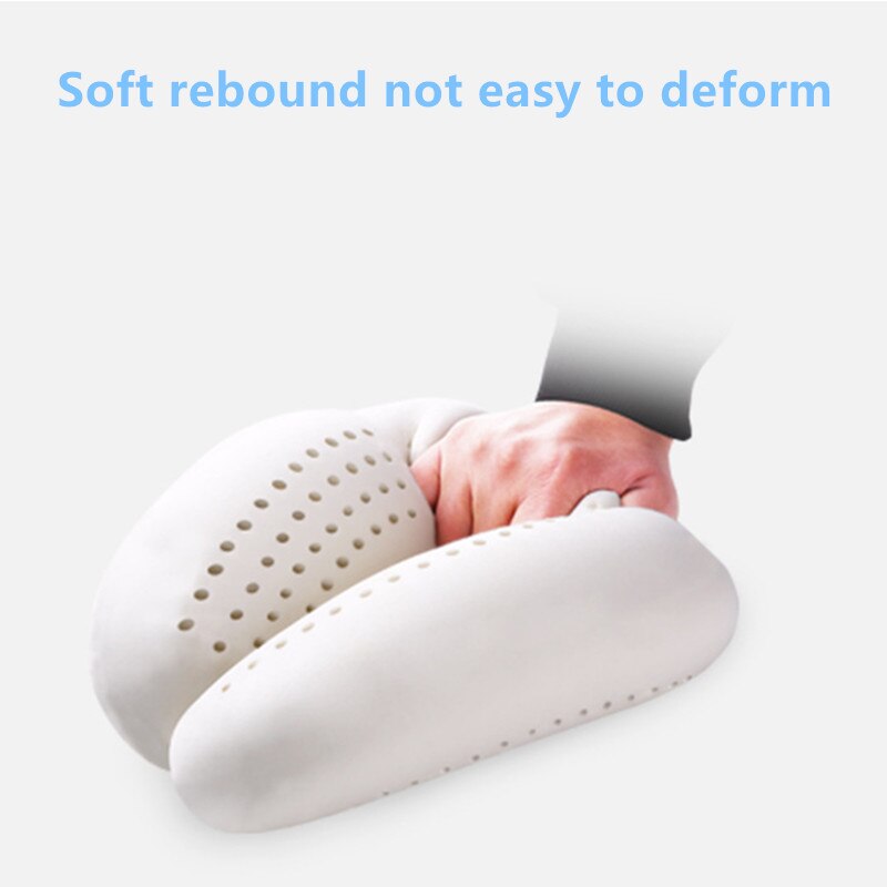 Natural Latex Pillow U-shaped Cervical Spine Neck Pillow Latex Pillow Car Office Neck Pillow Siesta Soft Slow Rebound Pillow