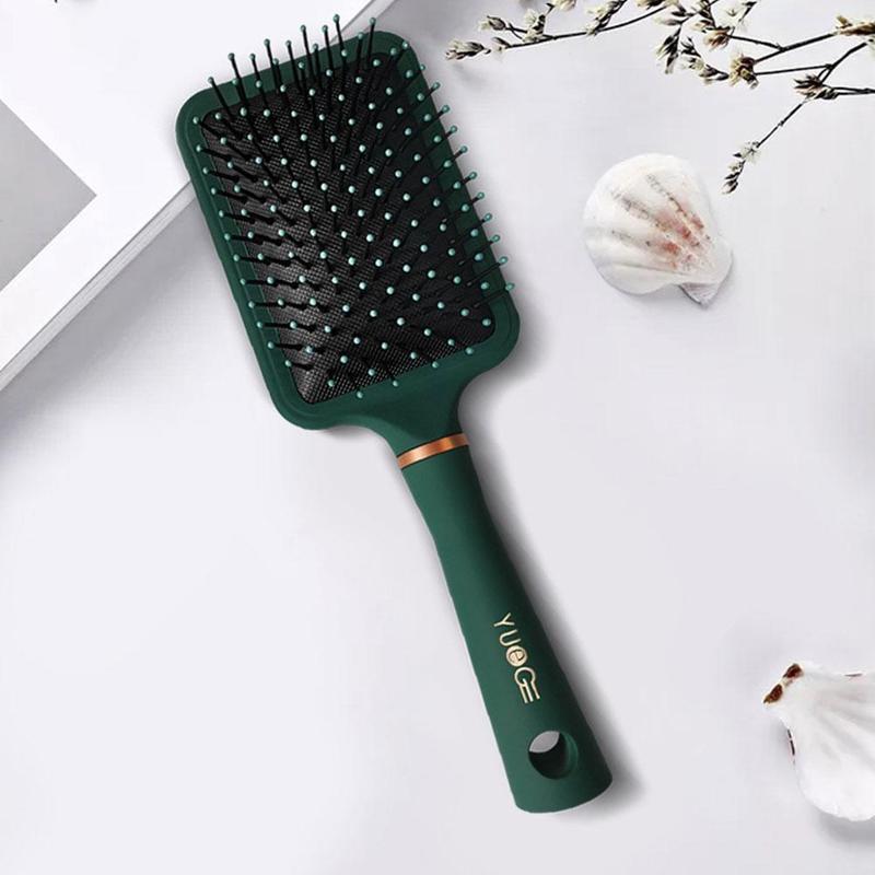 Masaje peine de Airbag mojado y secador de pelo de bolsa de aire peines y cepillos Retro verde oscuro mujer rizado cepillo desenredante chicas suave cepillo de pelo: D