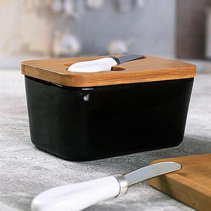 Ceramics Butter Box Stylish Pretty Relief Butter Plate Butter Container for Restaurant Kitchen