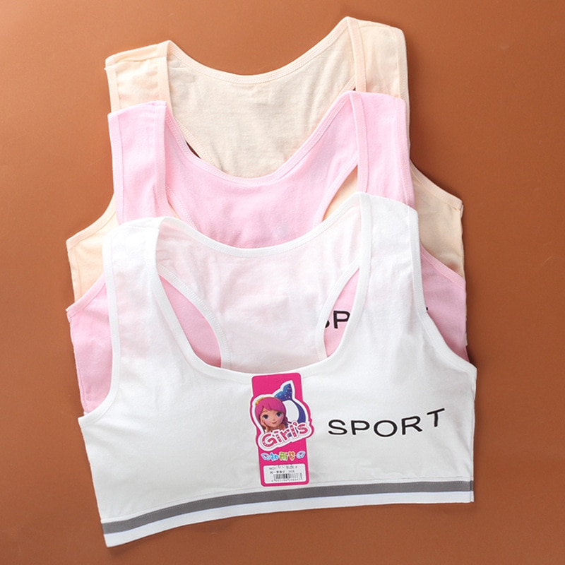 Cotton Training Bra 6-12 Years Girls Bra Breathable Girl Underwear Kids Teenage Children Student Sport Underwear Lingerie Bra