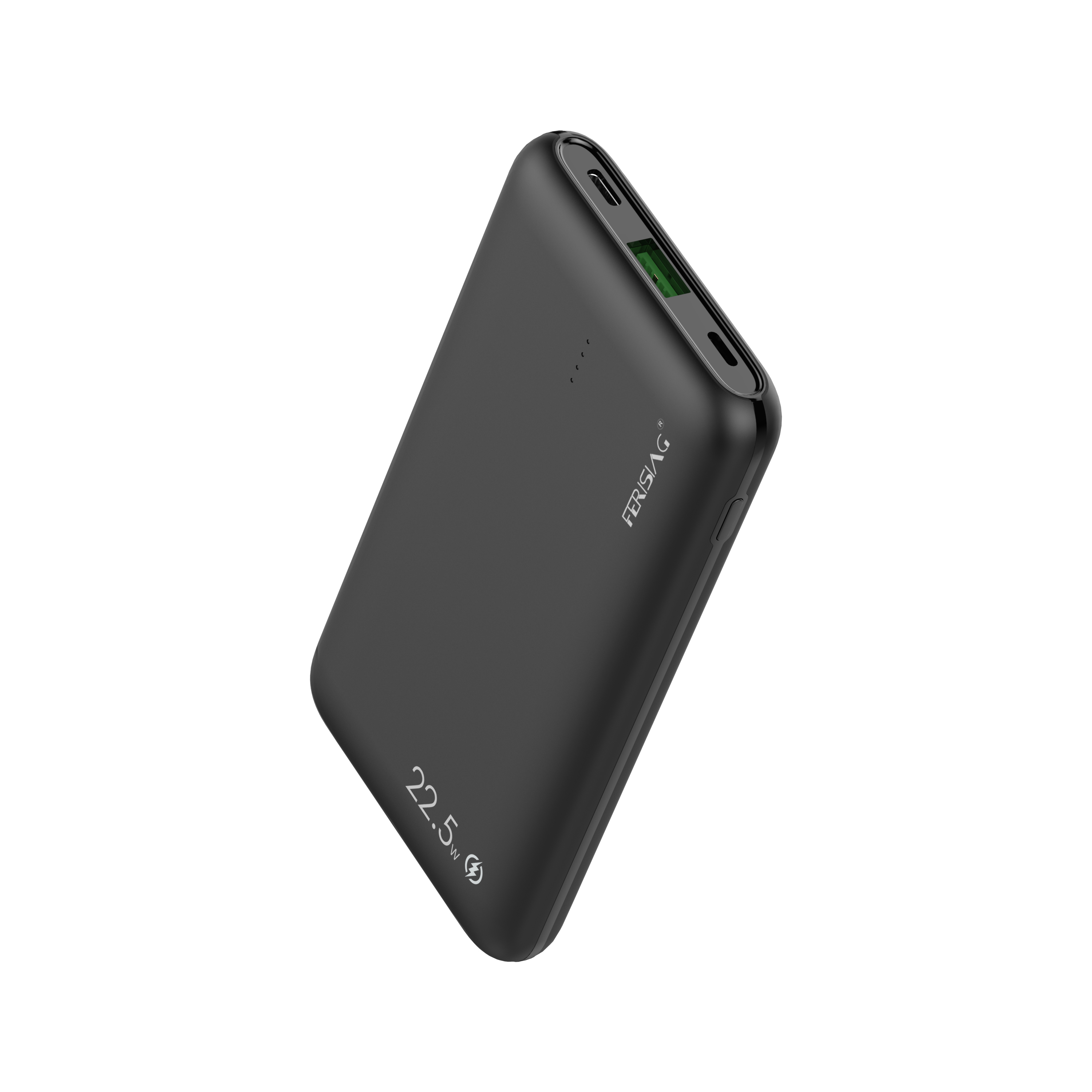 FERISING – chargeur Super rapide 5A VOOC SCP 10000mah, batterie externe USB type-c PD QC 3.0, Powerbank pour Oneplus Dash 6T: Black