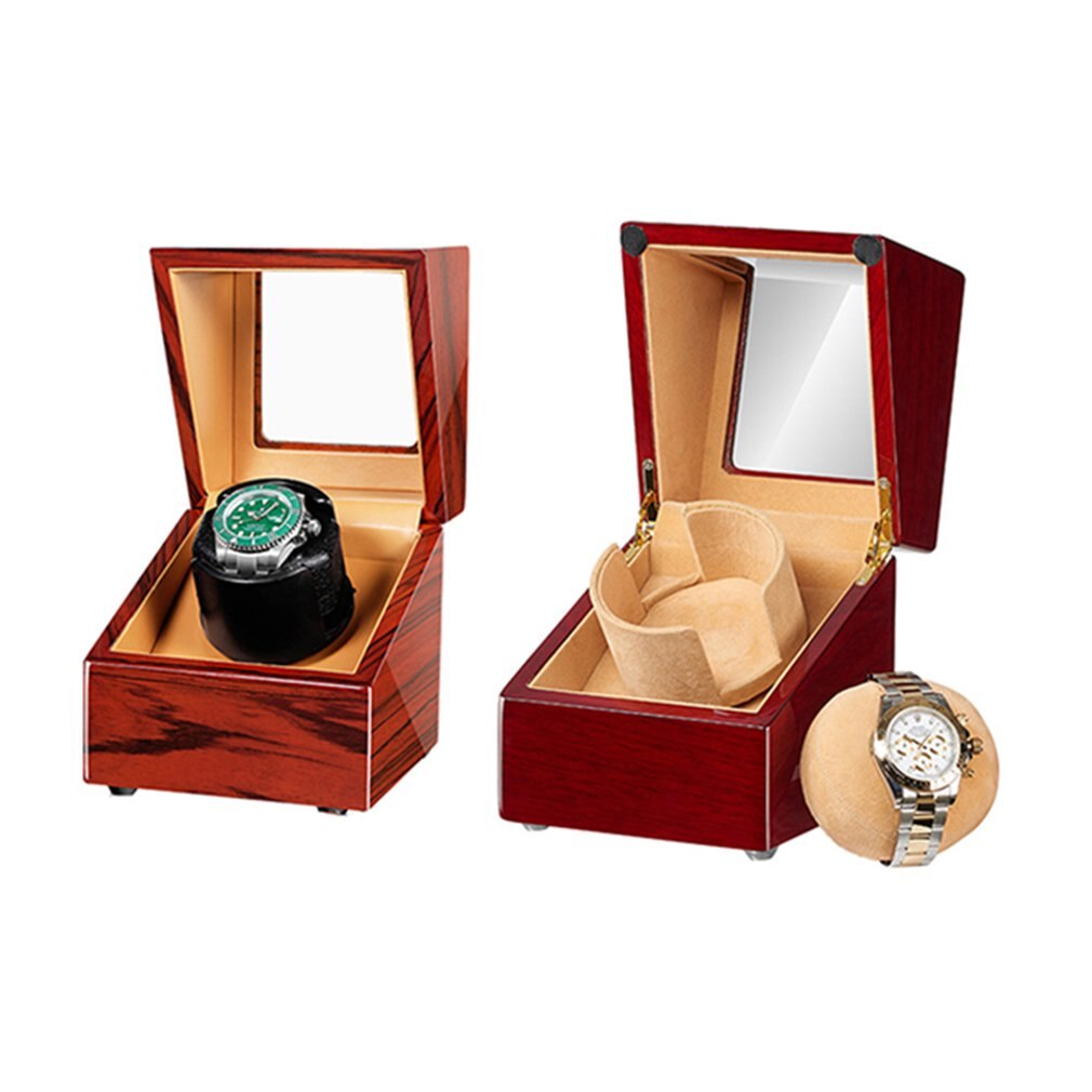 Draagbare Met Stille Houten Horloge Shaker Enkele Horloge Automatische Kronkelende Mechanische Horloge Shaker 5 Rotatie Modus Professionele