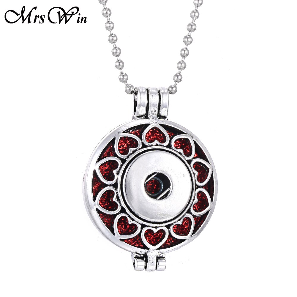 neue Snap Schmuck Halsketten Aroma Parfüm Aroma Diffusor Medaillon Anhänger Halskette Fit 20mm 18mm Druckknopf Schmuck: 4