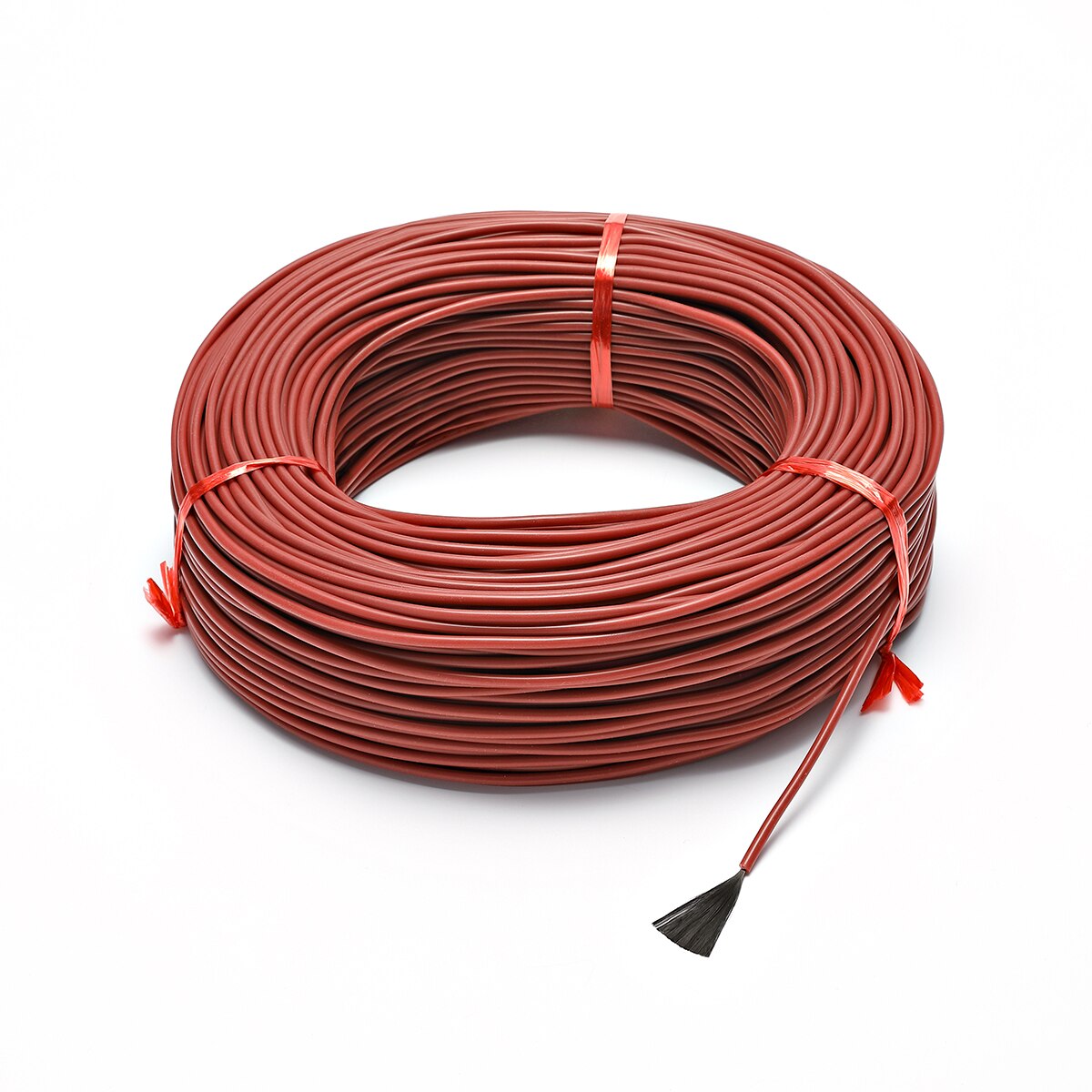 Cable calefactor de fibra de carbono de silicona, 12K, 33ohm, cable calefactor para suelo, cable calefactor eléctrico de