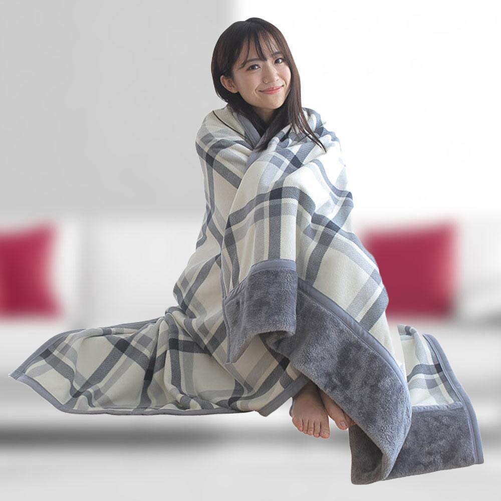 Manta multifunción De doble capa para mujer, manta De tartán a cuadros, bufanda, chal, manta cálida para invierno, Sudadera con capucha, novedad