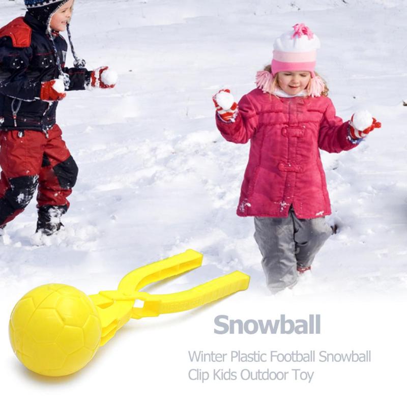 3D Voetbal Sneeuwbal Maker Mold Speelgoed Voor Kinderen Winter Outdoor Sneeuw Zand Maken Mould Sneeuwbal Vechten Tool Speelgoed Randpm kleur