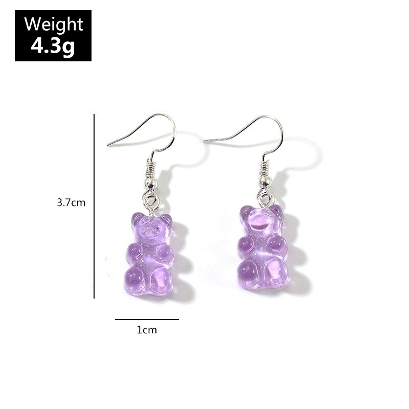 Pendientes colgantes geométricos de mariposa y flor púrpura para mujer, Margarita, corazón, redondo, cuadrado, Brincos, joyería de boda dulce: Bronze