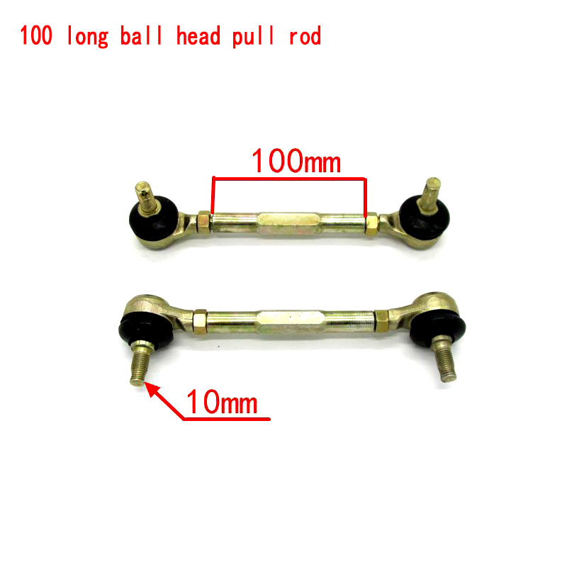 Tige de fixation pour arbre de direction M10 | 100MM-190MM, Joint de rotule pour 4 roues, accessoires de modification pour kart ATV Quad 50cc-250cc: 100MM