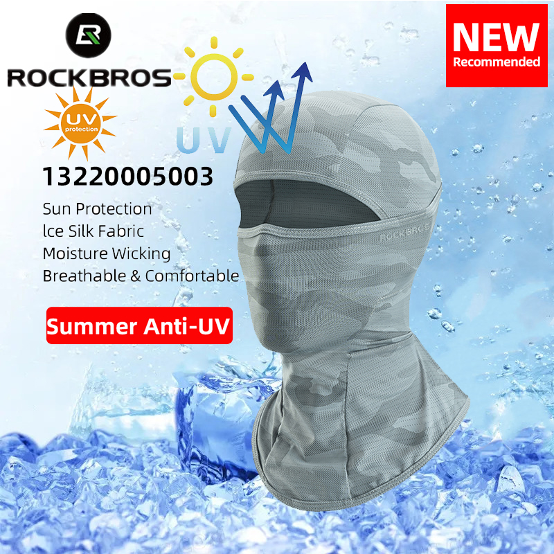 ROCKBROS printemps été cyclisme masque UV Protection solaire masque vélo cagoule chapeau vélo écharpe respirant Sport moto masques: green