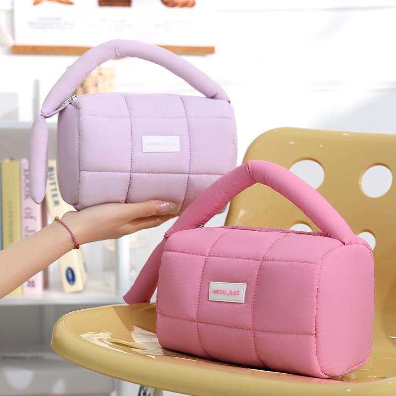 Borsa per il trucco di grande capacità Borsa da donna Elementi essenziali da viaggio Custodia per cosmetici Astucci per studenti Organizzatore di cancelleria: MULTI