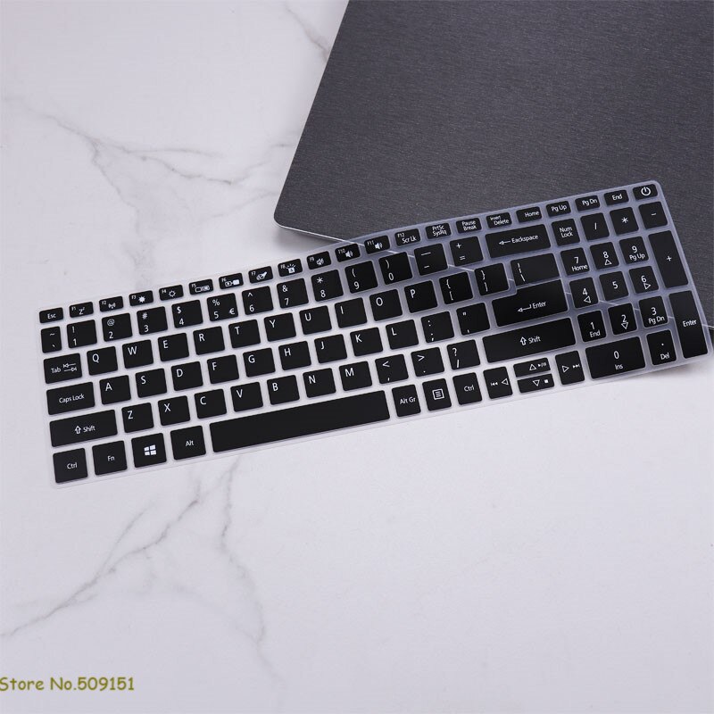 Dla Acer Aspire 7 A715-74G 2020 A715 74G 2020 a715-74g-5017 15.6 cal silikonowy Notebook Laptop klawiatura Protector skóry pokrywa: Black