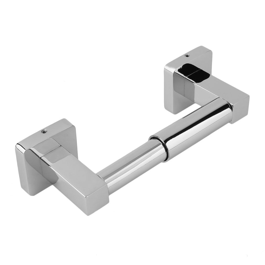 Wall Mounted High Glossy Polished Chrome Bathroom Bar Toilet Roll Rolling Paper Tissue Holder Home Accessories